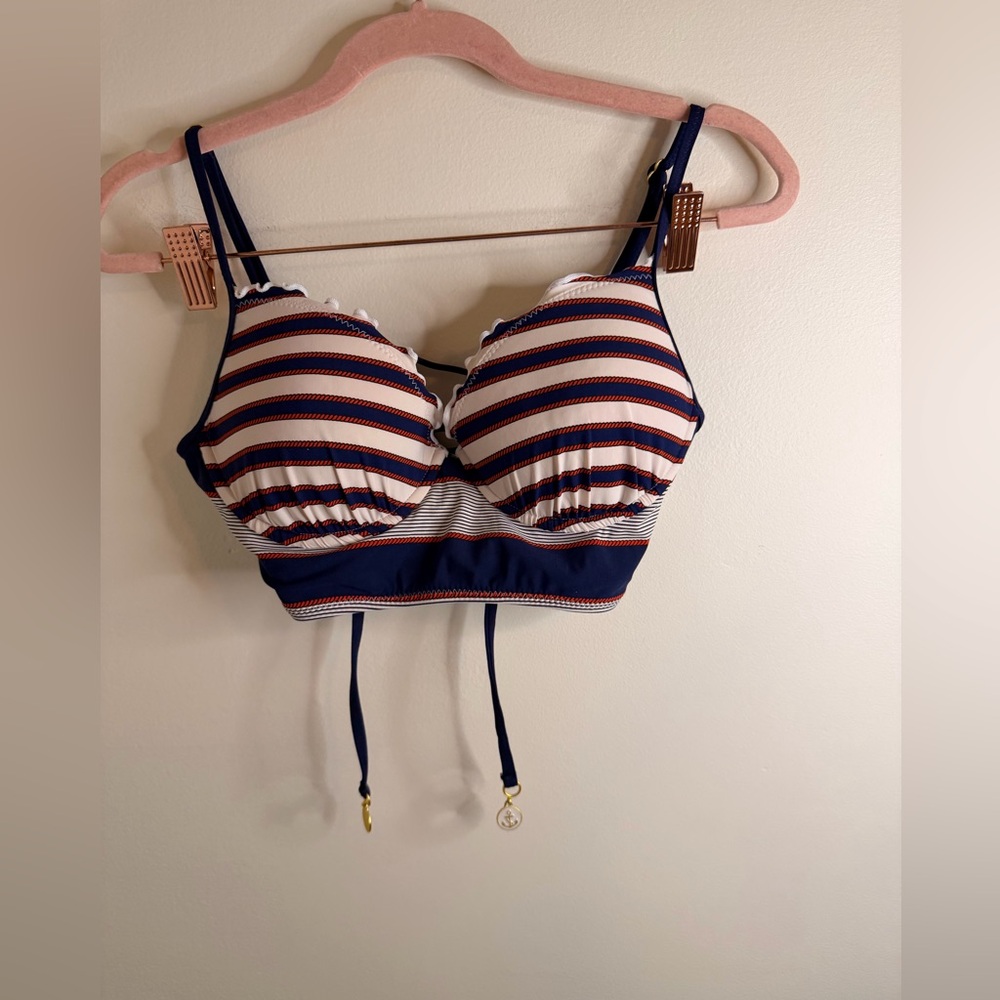 Sperry Navy and White Striped Bralette